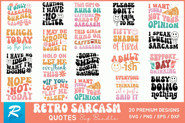 Sarcasm Svg Bundle SVG Regulrcrative 