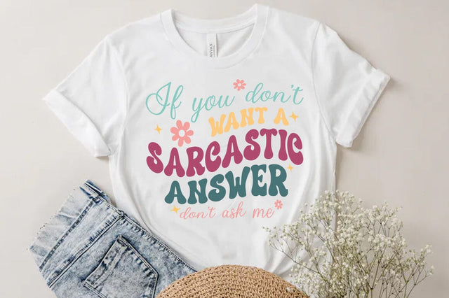 Sarcasm Svg Design, Funny Quote T-shirt SVG FiveStarCrafting 