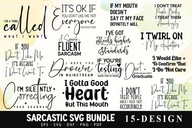 Sarcasm SVG PNG Bundle | Sassy Sarcastic Quote Sublimation Designs | Funny Svg Bundle | Sarcastic Sayings Svg Bundle | Sarcastic Quotes Mega Svg SVG FiveStarCrafting 