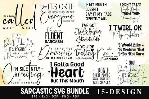 Sarcasm SVG PNG Bundle | Sassy Sarcastic Quote Sublimation Designs | Funny Svg Bundle | Sarcastic Sayings Svg Bundle | Sarcastic Quotes Mega Svg SVG FiveStarCrafting 