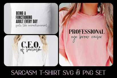 Sarcasm T-Shirt SVG & PNG Design Set SVG So Fontsy Design Shop 