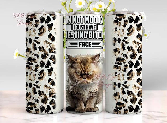 Sarcastic 20oz Tumbler, RBF Wrap, Versed Tumbler, Sublimation Cat Tumbler, Funny Tumbler Design, Sarcastic Quotes Digital Download, Moody Sublimation WillowSageDesign 
