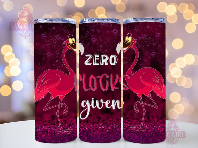 Sarcastic Adult 20oz Tumbler Wrap Sublimation Design, Straight Tapered Tumbler Wrap, Zero Flocks Given Flamingo Tumbler Png, Instant Digital Download Sublimation SvggirlplusArt 