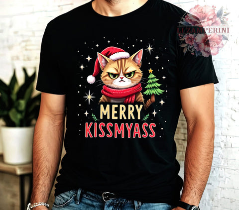 Sarcastic Cat, Christmas PNG, Funny Cat, Sublimation Art, Holiday Humor, Cat Lover Gift, Christmas Decor, Whimsical Design Sublimation Li Zamperini 