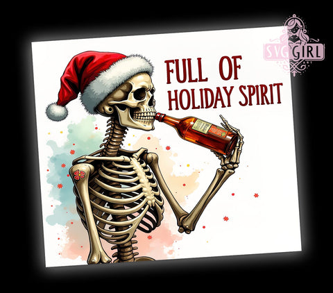 Sarcastic Christmas, Holiday Spirit Tumbler, PNG Wrap, Sublimation Design, Funny Holiday Gifts, Christmas Humor, Festive Drinkware, Holiday Decor Sublimation SvggirlplusArt 