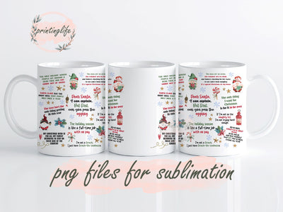 Sarcastic Christmas Mug PNG, Christmas Wrap, Funny Sublimation Design, Christmas PNG, Christmas Funny Quote 11oz Sublimation PrintingLife 