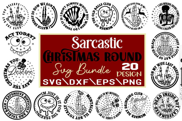 Sarcastic Christmas Round Svg Bundle SVG Angelina750 