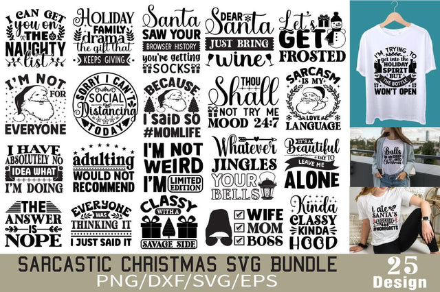 Sarcastic Christmas SVG Bundle SVG Angelina750 