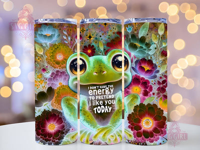 Sarcastic Frog 20oz Tumbler Wrap Sublimation Design, Straight Tapered Tumbler Wrap, Funny Sarcastic Tumbler Png, Instant Digital Download Sublimation SvggirlplusArt 