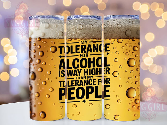 Sarcastic Funny Alcohol Tumbler, Sarcastic Quote Wrap, Anti-Social Humor Sublimation, Drinking Joke Cup, 20Oz Skinny Tumbler Wrap, Snarky Adult Mug, Bold Statement Design Sublimation SvggirlplusArt 