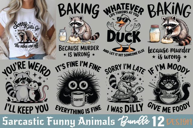 Sarcastic Funny Animals Bundle SVG Angelina750 