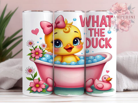 Sarcastic Funny Duck 20oz Tumbler, Funny Duck Design, 20oz Sublimation Tumbler, Quirky Drinkware, What the Duck, Humorous Gift, Duck Lover Gift Sublimation Li Zamperini 