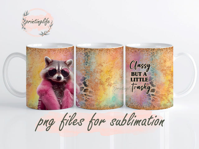 Sarcastic Funny Sassy Raccoon Mug Wrap Design, Instant Digital Design Download Mug Wrap Design, Mug Design PNG Sublimation PrintingLife 
