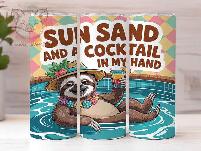 Sarcastic Funny Sloth Tumbler, Funny Animal Sublimation Design, Humorous Sloth Quote Art, 20oz Sassy Tumbler, Whimsical Sloth Mug, Playful Animal Cup, Sarcastic Quote Wrap Sublimation Lara' s Designs 