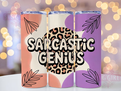 Sarcastic Genius 20oz Tumbler, Sarcastic Genius Wrap, Funny Sublimation Design, Humor PNG, Sassy Tumbler Wrap, 20oz Tumbler Sublimation SvggirlplusArt 