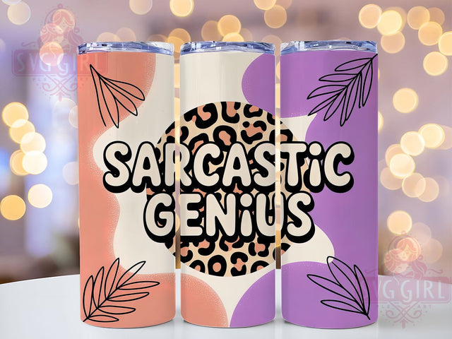 Sarcastic Genius 20oz Tumbler, Sarcastic Genius Wrap, Funny Sublimation Design, Humor PNG, Sassy Tumbler Wrap, 20oz Tumbler Sublimation SvggirlplusArt 