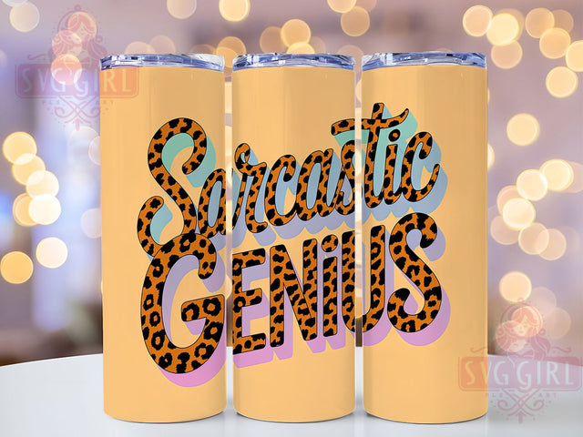 Sarcastic Genius 20oz Tumbler, Sarcastic Genius Wrap, Funny Sublimation Design, Humor PNG, Sassy Tumbler Wrap, 20oz Tumbler Sublimation SvggirlplusArt 