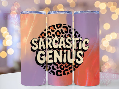 Sarcastic Genius 20oz Tumbler, Sarcastic Genius Wrap, Funny Sublimation Design, Humor PNG, Sassy Tumbler Wrap, 20oz Tumbler Sublimation SvggirlplusArt 
