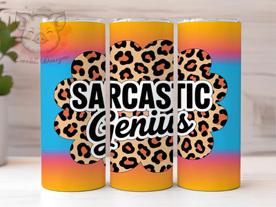 Sarcastic Genius Quote 20oz Tumbler Wrap, Sarcastic Genius, Humor Tumbler Design, Funny Sublimation PNG, 20oz Tumbler Wrap, Funny Quote PNG, Retro Humor Design, Sarcastic Quote Design Sublimation Lara' s Designs 