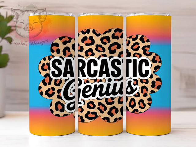 Sarcastic Genius Quote 20oz Tumbler Wrap, Sarcastic Genius, Humor Tumbler Design, Funny Sublimation PNG, 20oz Tumbler Wrap, Funny Quote PNG, Retro Humor Design, Sarcastic Quote Design Sublimation Lara' s Designs 