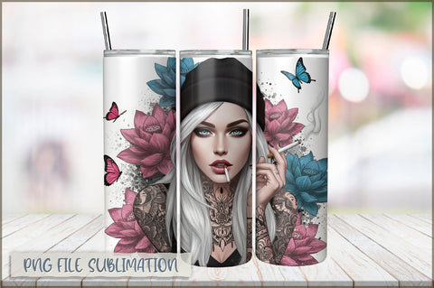 Sarcastic Girl 20 Oz Tumbler Wrap PNG Sublimation Shetara Begum 