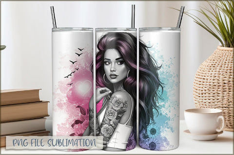Sarcastic Girl 20 Oz Tumbler Wrap PNG Sublimation Shetara Begum 