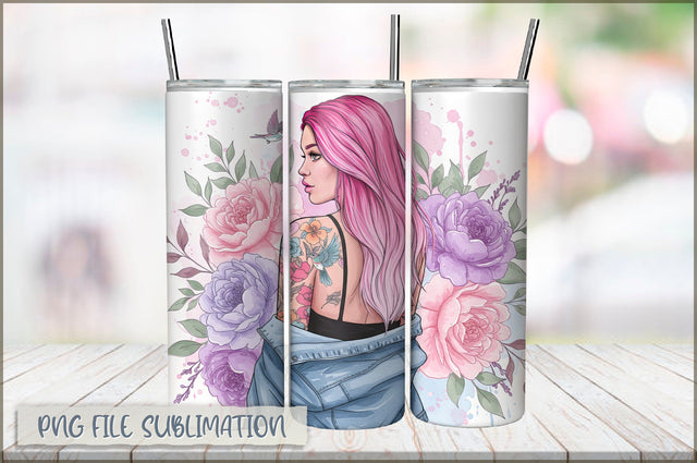 Sarcastic Girl 20 Oz Tumbler Wrap PNG Sublimation Shetara Begum 