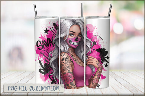 Sarcastic Girl 20 Oz Tumbler Wrap PNG Sublimation Shetara Begum 