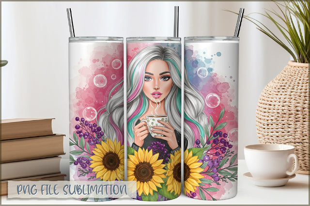 Sarcastic Girl 20 Oz Tumbler Wrap PNG Sublimation Shetara Begum 