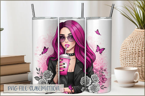 Sarcastic Girl 20 Oz Tumbler Wrap PNG Sublimation Shetara Begum 