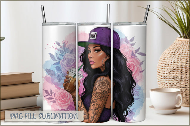 Sarcastic Girl 20 Oz Tumbler Wrap PNG Sublimation Shetara Begum 