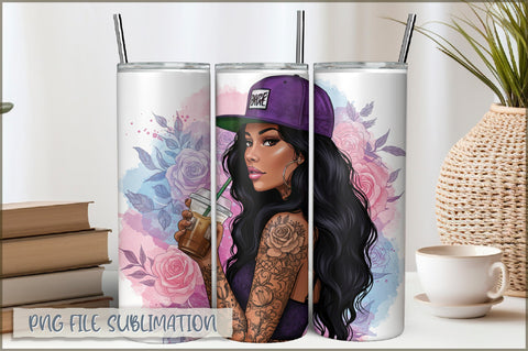 Sarcastic Girl 20 Oz Tumbler Wrap PNG Sublimation Shetara Begum 