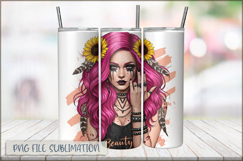 Sarcastic Girl 20 Oz Tumbler Wrap PNG Sublimation Shetara Begum 