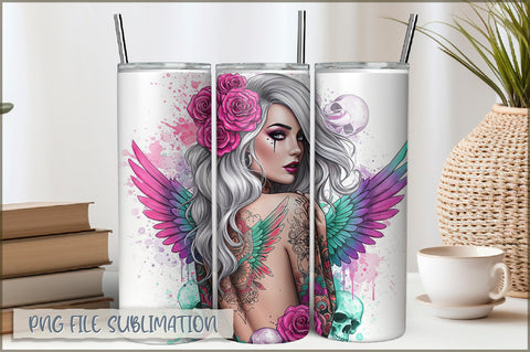 Sarcastic Girl 20 Oz Tumbler Wrap PNG Sublimation Shetara Begum 