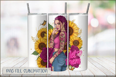Sarcastic Girl 20 Oz Tumbler Wrap PNG Sublimation Shetara Begum 