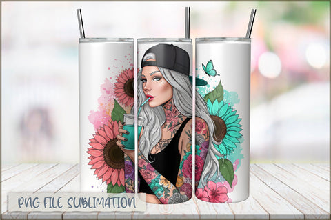 Sarcastic Girl 20 Oz Tumbler Wrap PNG Sublimation Shetara Begum 