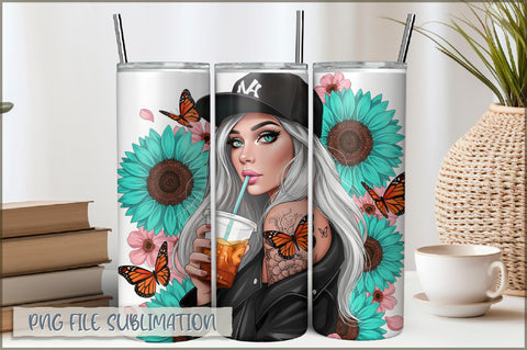 Sarcastic Girl 20 Oz Tumbler Wrap PNG Sublimation Shetara Begum 