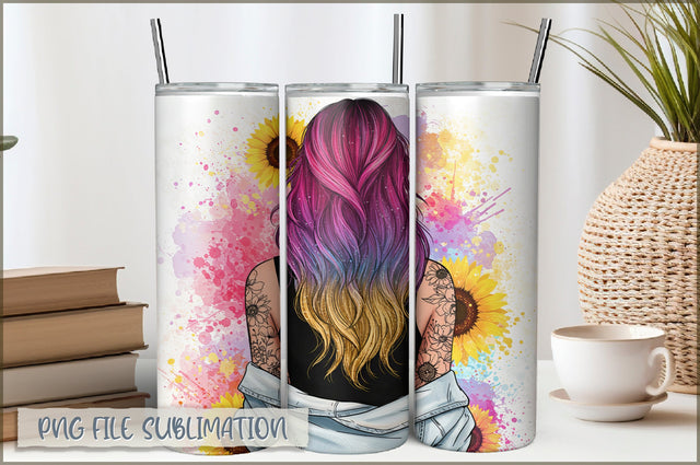 Sarcastic Girl 20 Oz Tumbler Wrap PNG Sublimation Shetara Begum 