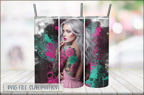 Sarcastic Girl 20 Oz Tumbler Wrap PNG Sublimation Shetara Begum 