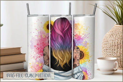 Sarcastic Girl 20 Oz Tumbler Wrap PNG Sublimation Shetara Begum 
