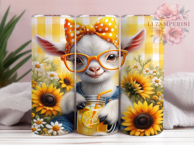 Sarcastic Goat Lemonade Tumbler Wrap, Funny Farmhouse Png, 20oz Skinny Tumbler, Sublimation Download, Summer Lemonade Tumbler, Farm Animal Tumbler, Sarcastic Tumbler Design Sublimation Li Zamperini 