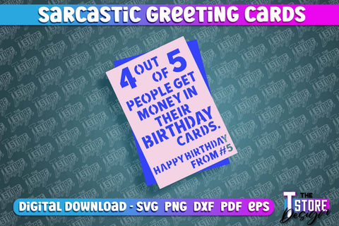 Sarcastic Greeting Card Bundle | Sassy Design | Funny & Sarcastic Adult Card | SVG File SVG The T Store Design 
