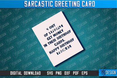 Sarcastic Greeting Card | Sassy Design | Funny & Sarcastic Adult Card | SVG File SVG Fly Design 