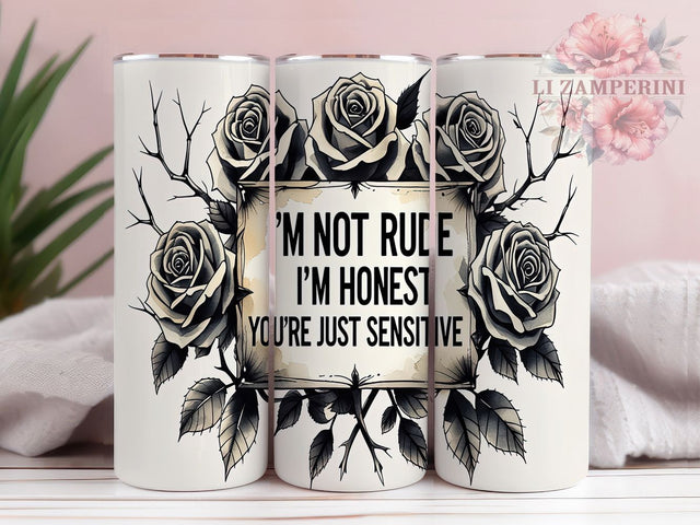 Sarcastic Honest Quote 20oz Funny Tumbler, Sarcastic Tumbler, Honest Quote, Sublimation Wrap, 20oz Tumbler, Funny Gift, Rude Humor, Coffee Cup Sublimation Li Zamperini 