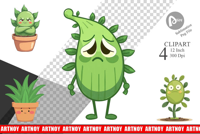 Sarcastic Houseplants Clipart Sublimation artnoy 