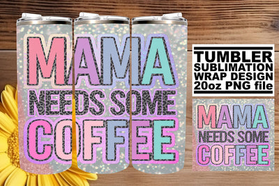 Sarcastic Mom Glitter Wrap 20oz Sublimation afrosvg 