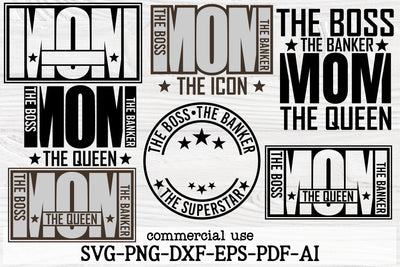 Sarcastic Mom SVG Bundle, 7 Funny Mom Life Quotes for Cricut SVG TonisArtStudio 