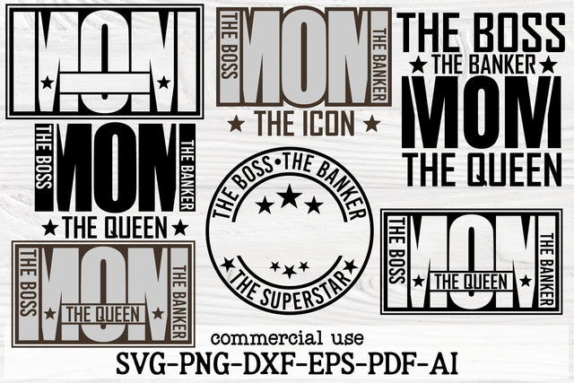 Sarcastic Mom SVG Bundle, 7 Funny Mom Life Quotes for Cricut SVG TonisArtStudio 