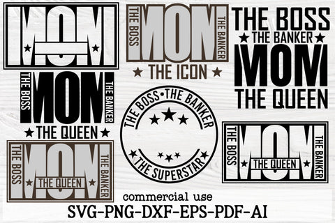 Sarcastic Mom SVG Bundle, 7 Funny Mom Life Quotes for Cricut SVG TonisArtStudio 