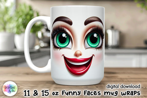 Sarcastic Mug Sublimation, 3D Funny Mug Wrap Design Sublimation Designs by Ira 